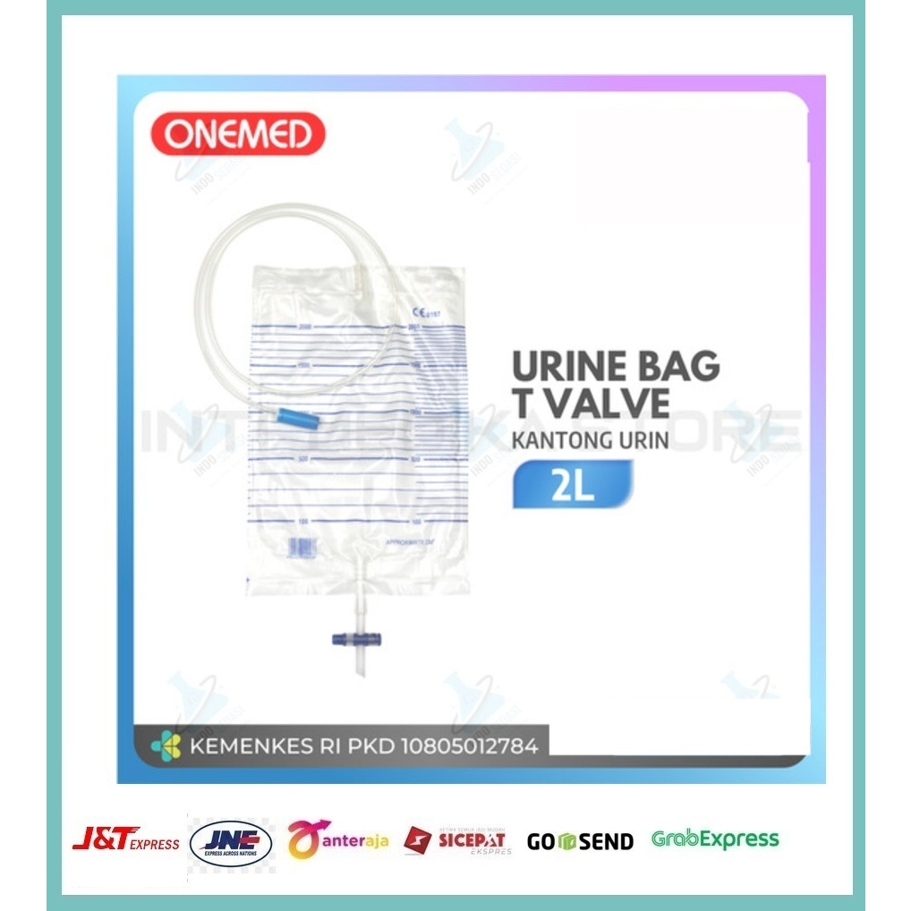 Urine Bag T-Valve 2000ml I Kantong Urine Onemed T Valve