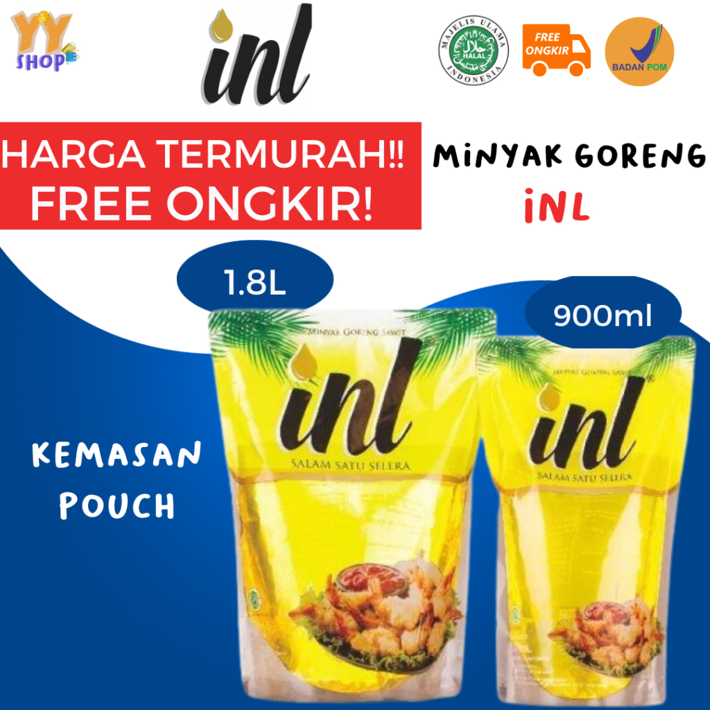 

Minyak Goreng INL 900ml & 1.8L Kemasan Pouch/ Refill | Minyak Murah - 900ml