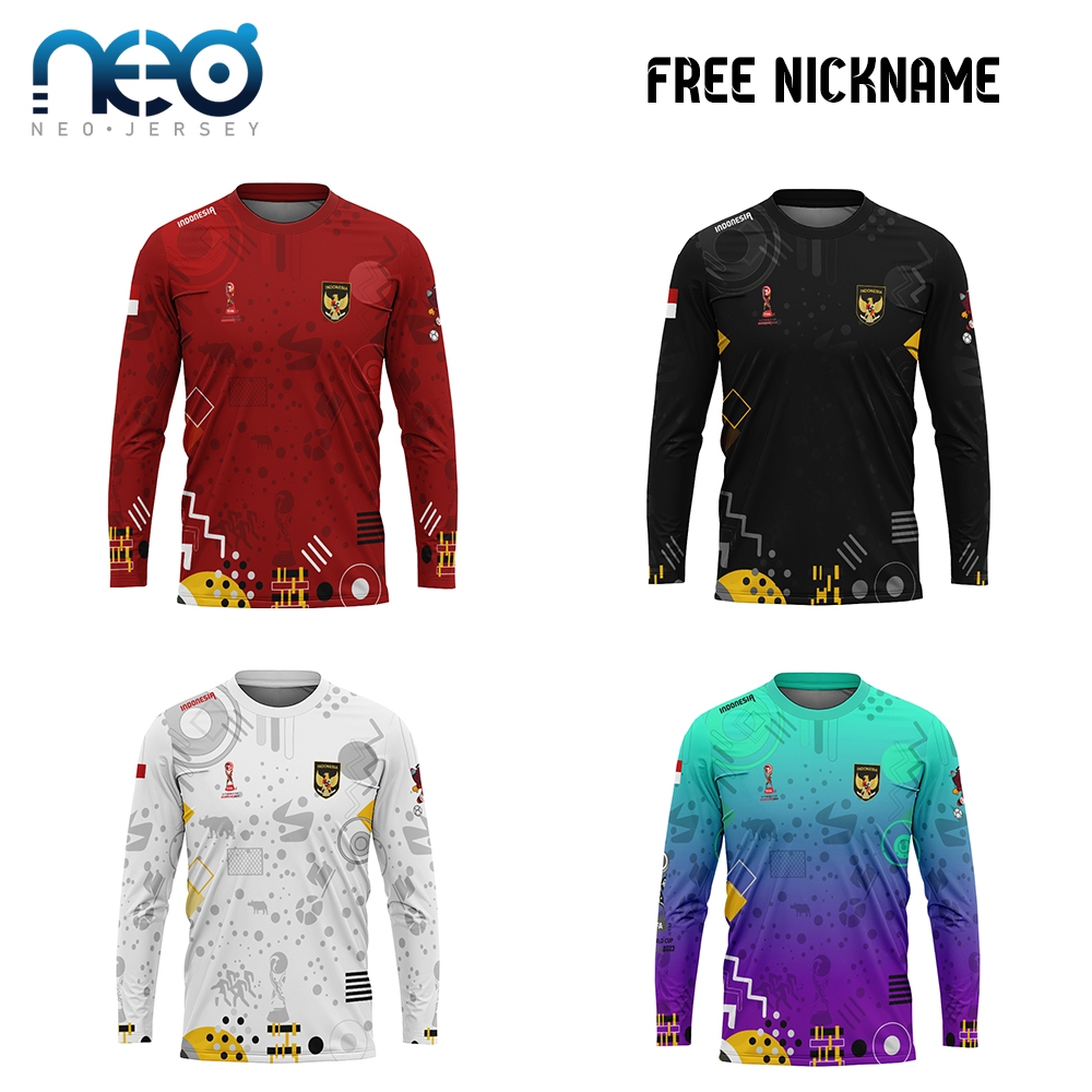 [NeoJersey] Kaos Jersey PIALA DUNIA U 17 Baju Pria PIALA DUNIA U17 Lengan Panjang