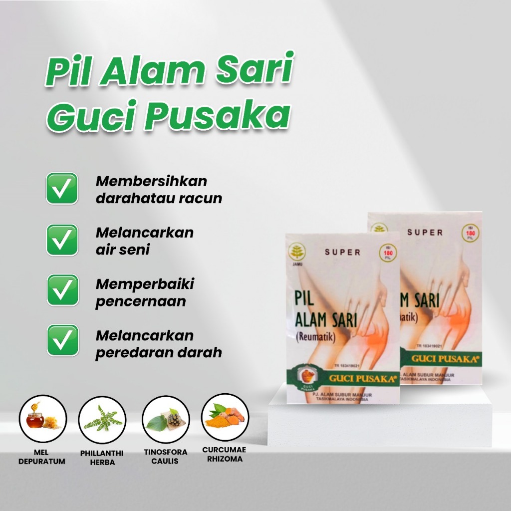 Pil Alam Sari Guci Pusaka / Pil Reumatik Guci Pusaka