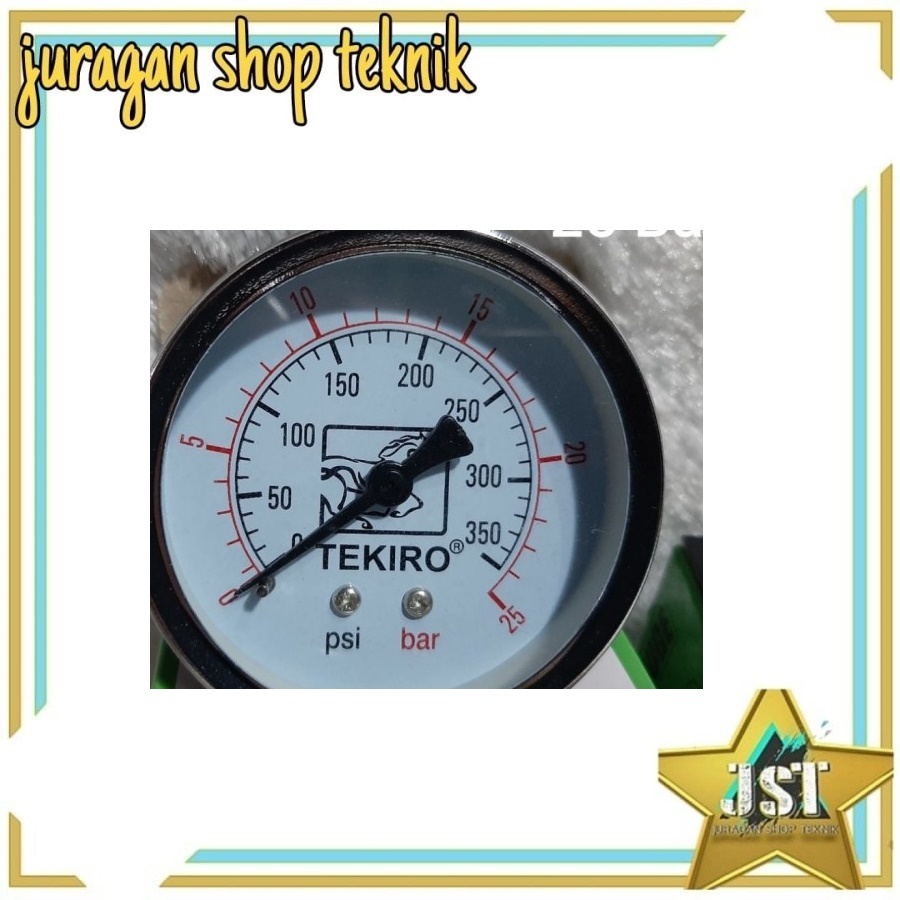 Tekiro Preasure Gauge 25 Bar / Meteran Angin 25 Bar