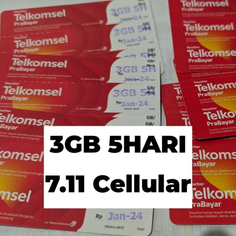 VOUCHER TELKOMSEL 3GB 5HARI