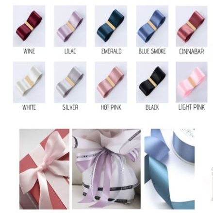 

PAPERPLAY Pita Satin Kado / Pita Flower Wrapping Kombinasi 2 Warna Waterproof Pita Kertas Kado Gift Buket Bunga KB06