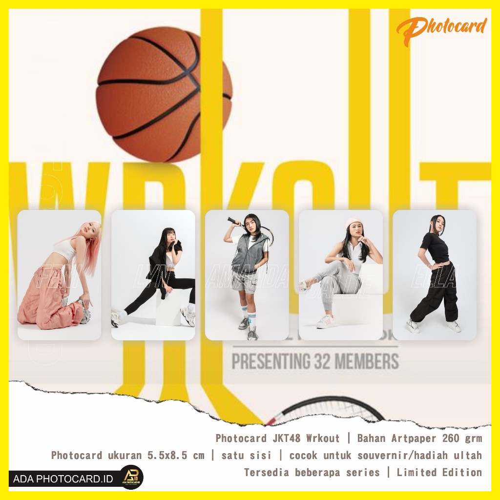 Photocard Workout JKT48 35 Pcs Unofficial Limited Edition