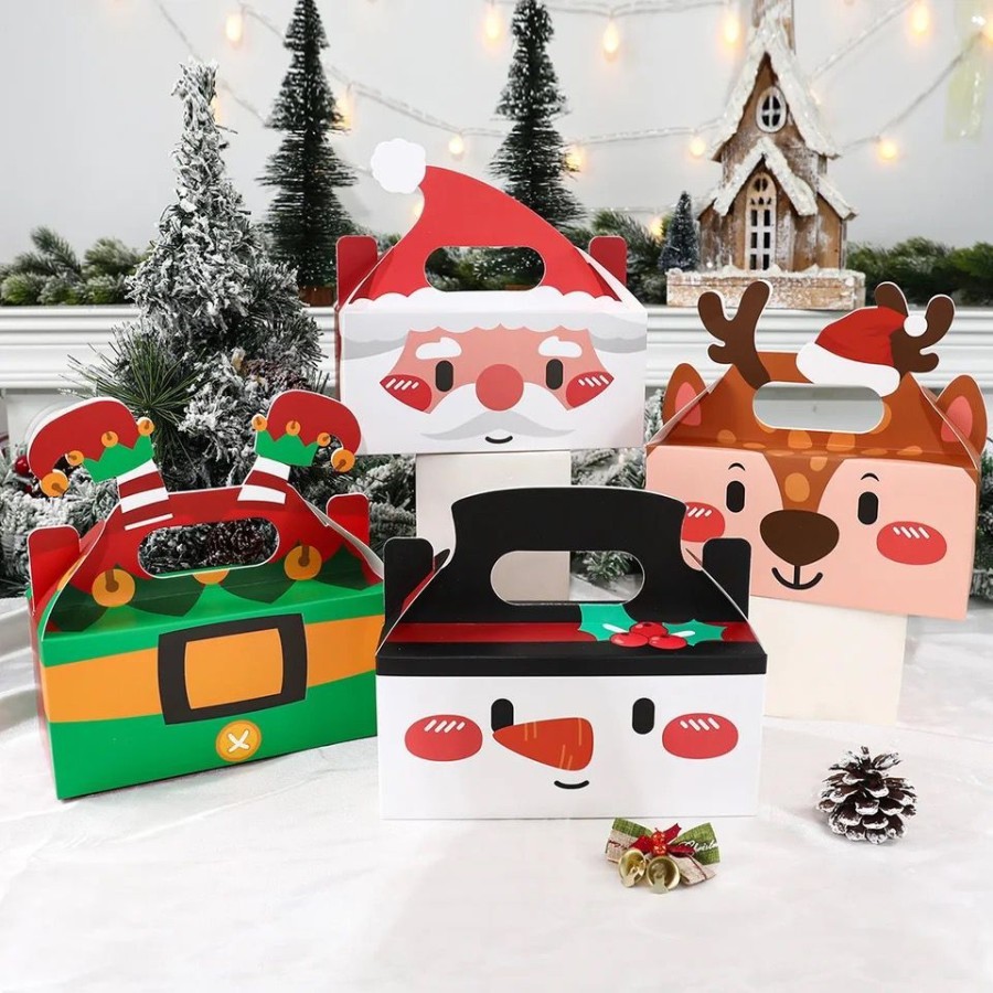 

Christmas paper character box 1pc kotak karton souvenir snack Natal