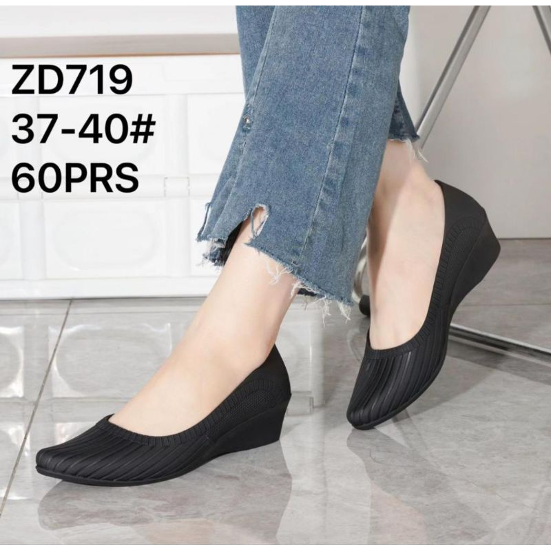 Sepatu Wedges Wanita Kerja Kantor Sepatu Kerja Wanita Hitam