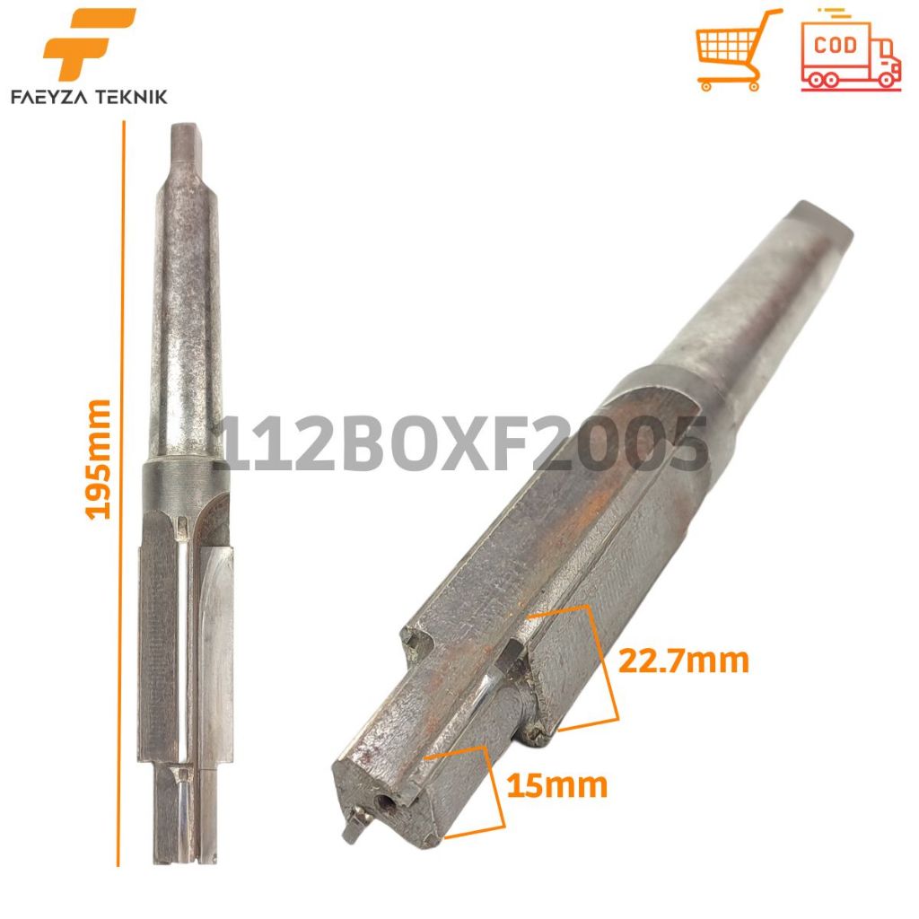 Reamer Step 15mm x  22.7mm Reamer Kotak Carbide Taper Shank MT2