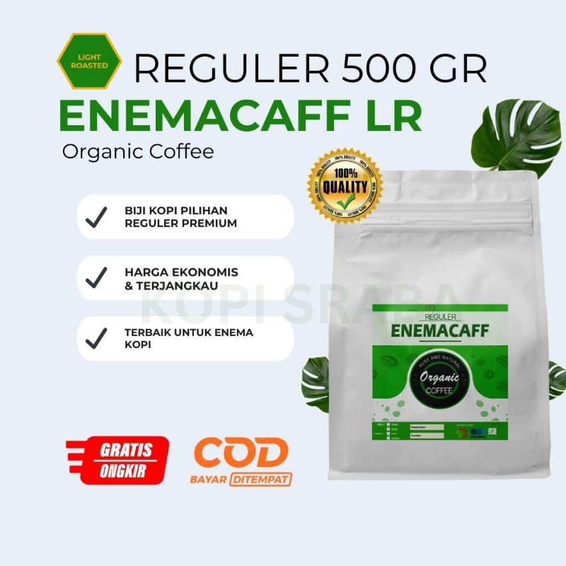 

KOPI ORGANIK TERBAIK - Enemacaff Reguler LR 500gr Enema Kopi Enema Gold Light - Kopisraba