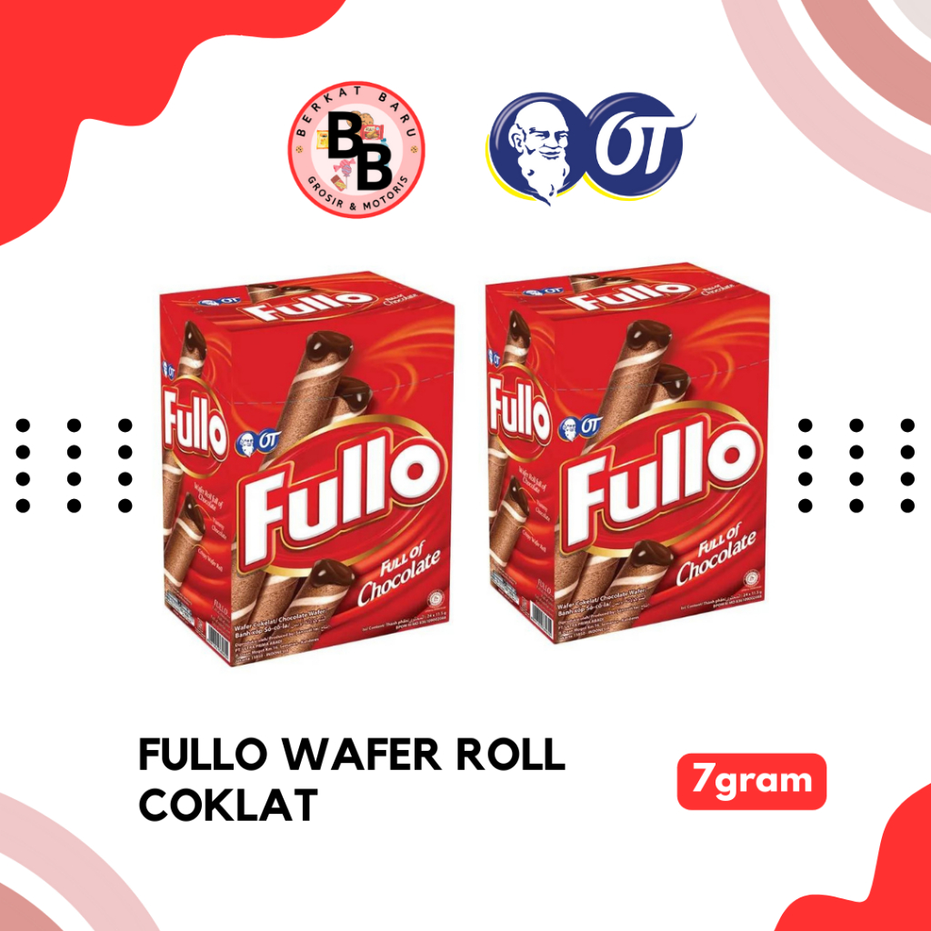 

[BB SNACK] FULLO WAFER ROLL COKELAT & VANILLA 7GRAM ISI 24PCS HARGA PER BOX