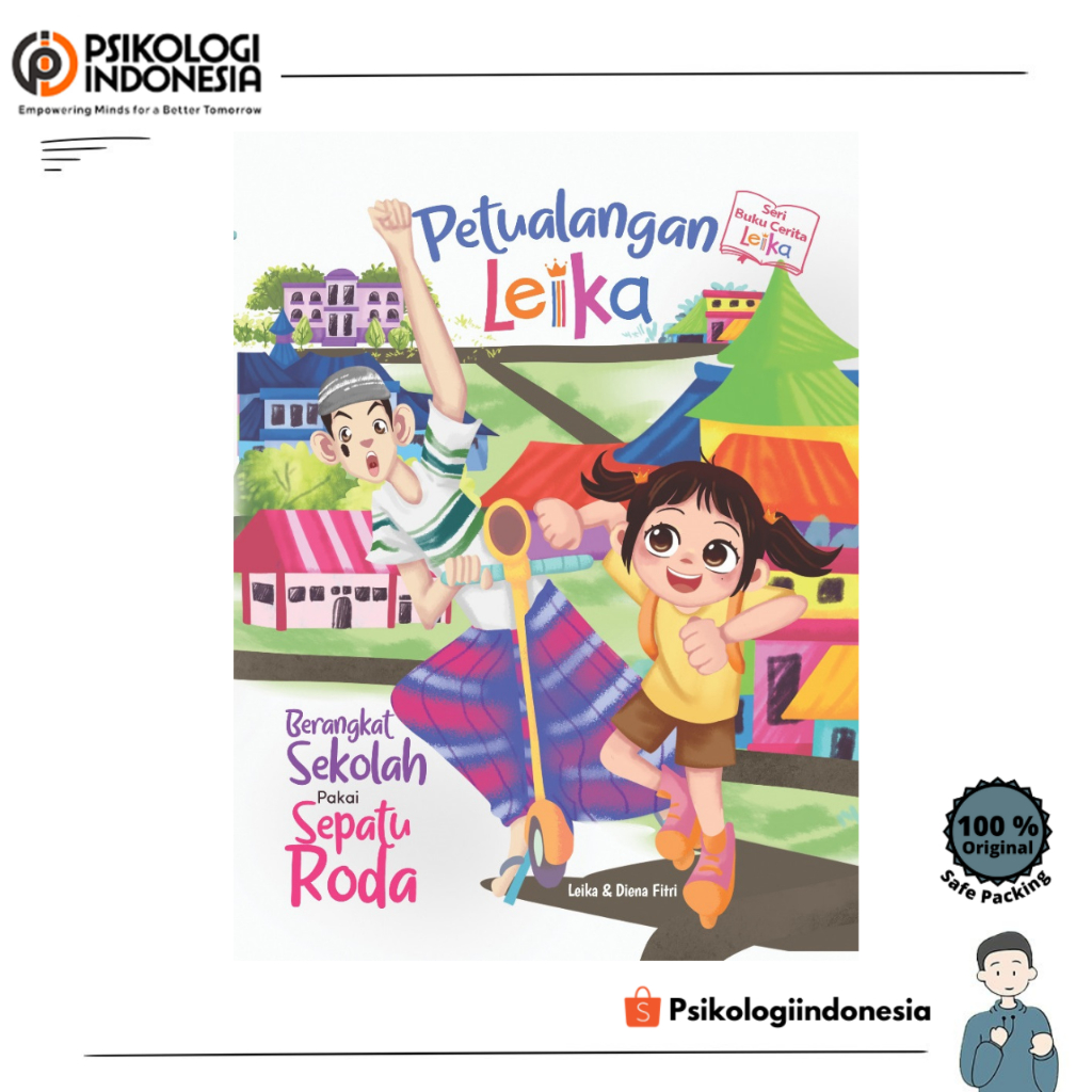 BUKU CERITA LEIKA LEIKA BERANGKAT SEKOLAH MAKAKAI SEPATU RODA