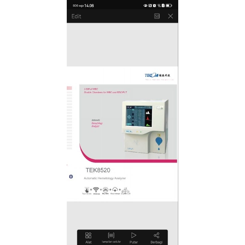 KSO ALAT HEMATOLOGY | SEWA ALAT HEMATOLOGY TECOM | ALAT DI SEWAKAN GRATIS