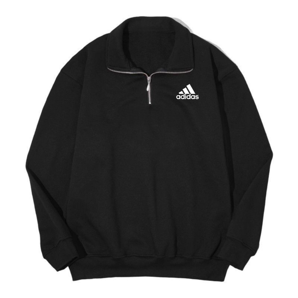 ADIDAS Sweater Half Zip Unisex | Sweatshirt Qurter Zip Fleece | Jaket Zipper Adidas