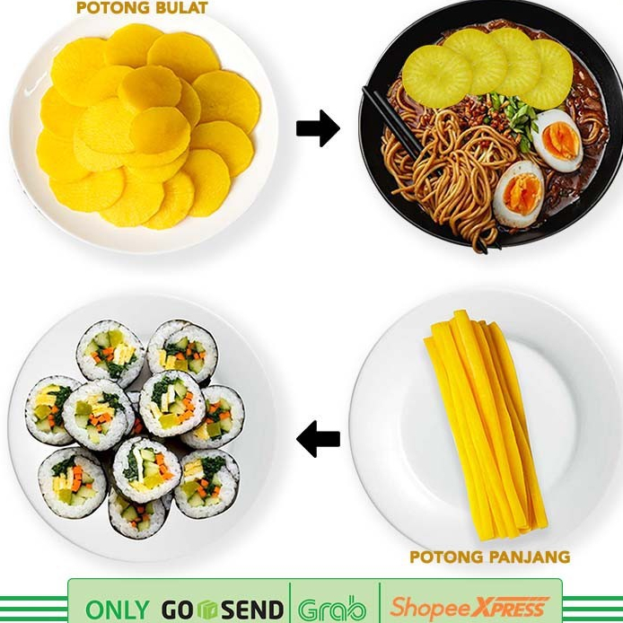 

TAKWANG DANMUJI ACAR LOBAK KUNING KOREA FRESH & HALAL 300 GRAM