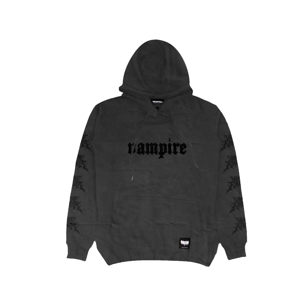 Vampire Kingdom Sweatshirt Hitam Hoodie Metal Cowok | Basic Decks | Grey