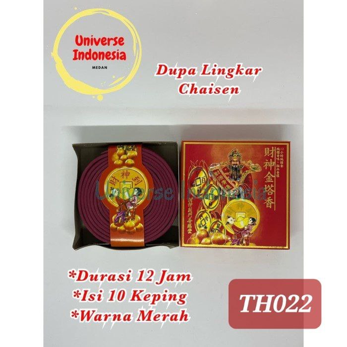 Hio Dupa Lingkar Thak Hio Chai Sen Kecil 12 Jam, 10 Keping