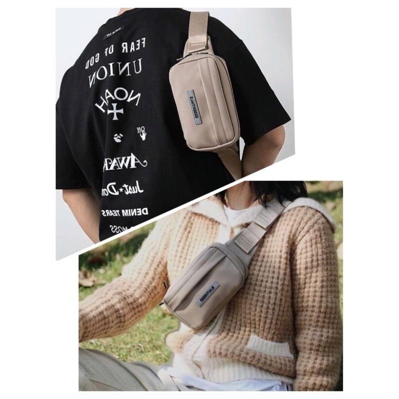FOG Essentials tas selempang uniseks fashion slingbag mocca