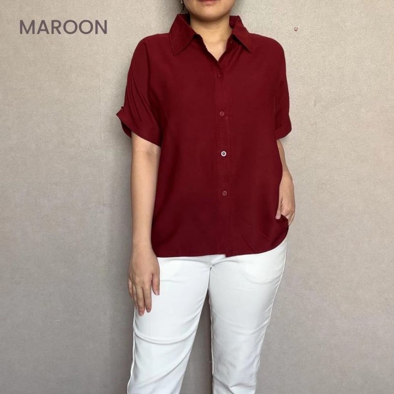 B003. BLUS WANITA RAYON TWILL PREMIUM BIG SIZE