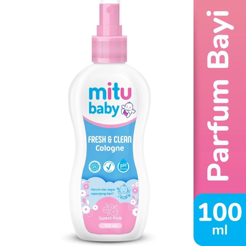 Mitu Baby Cologne Sweet Pink 100Ml, Mitu Baby Cologne Green Fresh 100Ml
