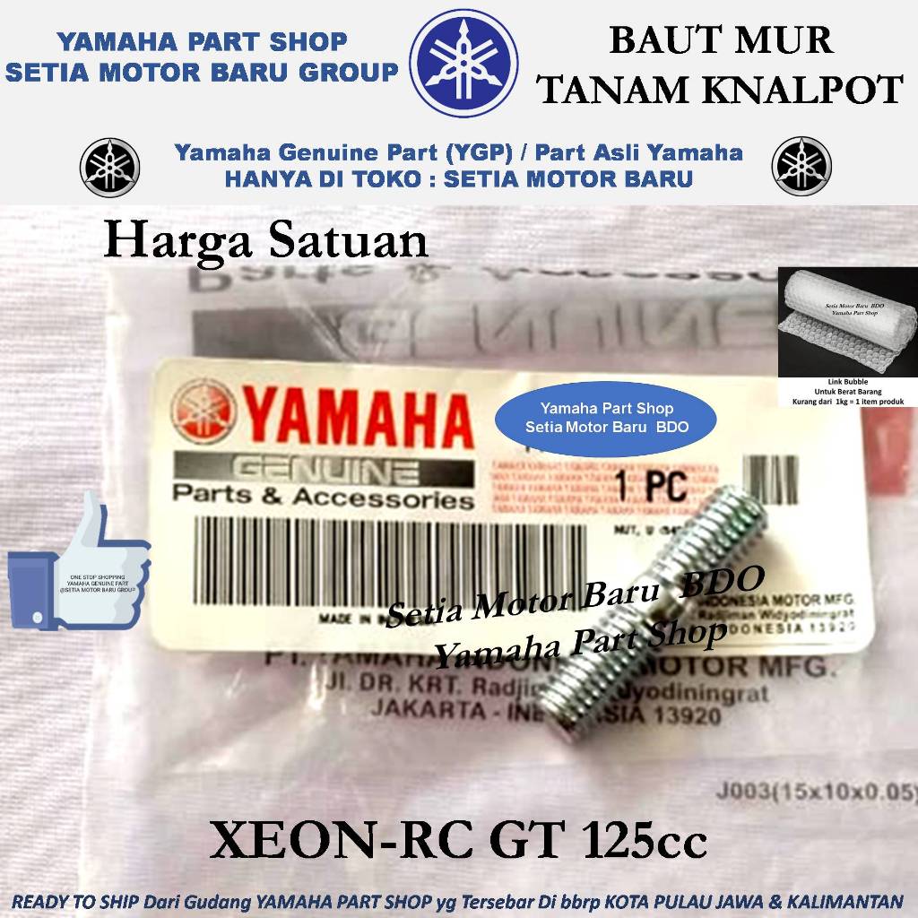 Baut Bolt Mur Tanam Knalpot Xeon RC Xeon GT 125cc Asli Yamaha Bandung
