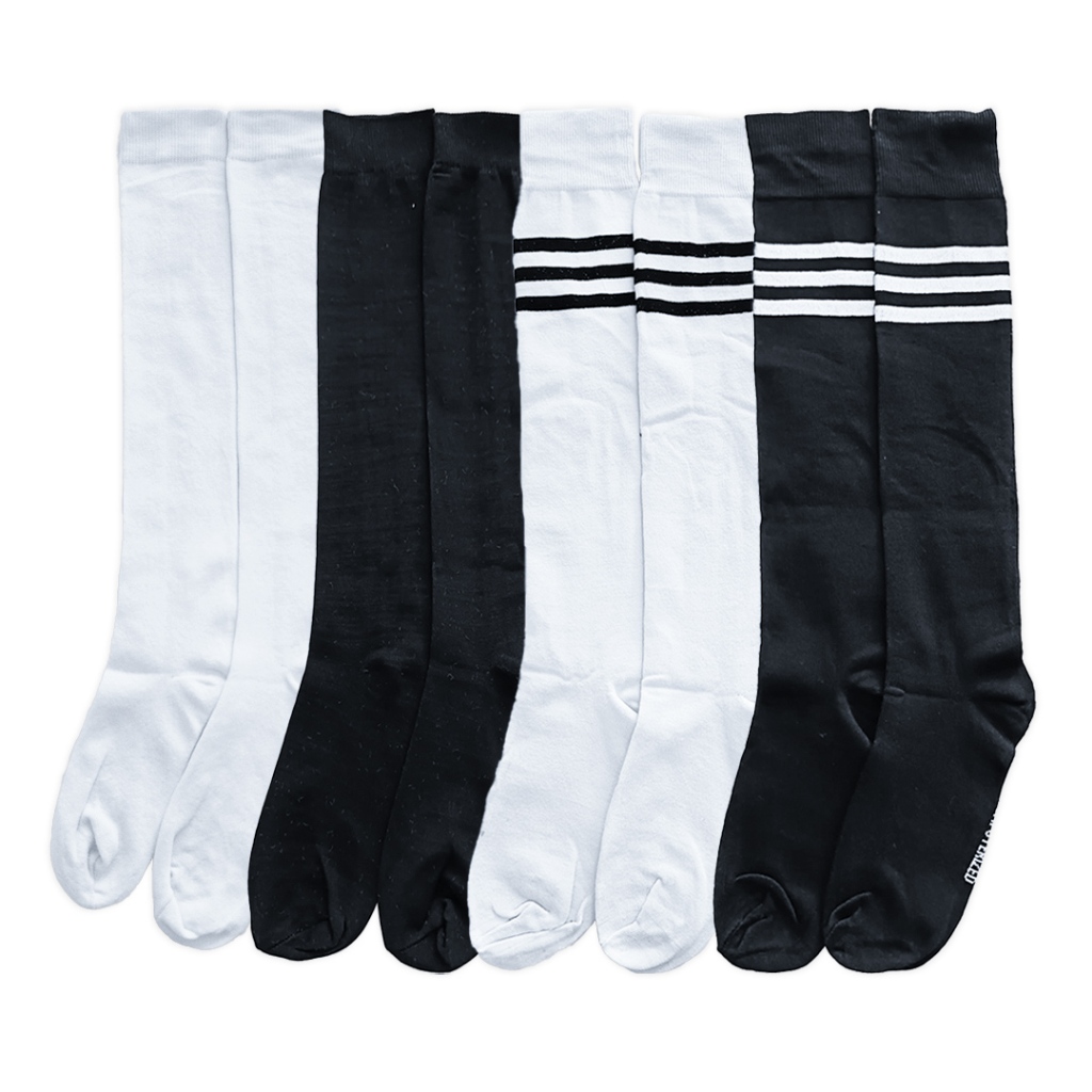 Kaos Kaki Panjang Selutut & Atas Betis/ Kaos Kaki Panjang Pria Wanita / Kaos Kaki Gaya Jepang korea