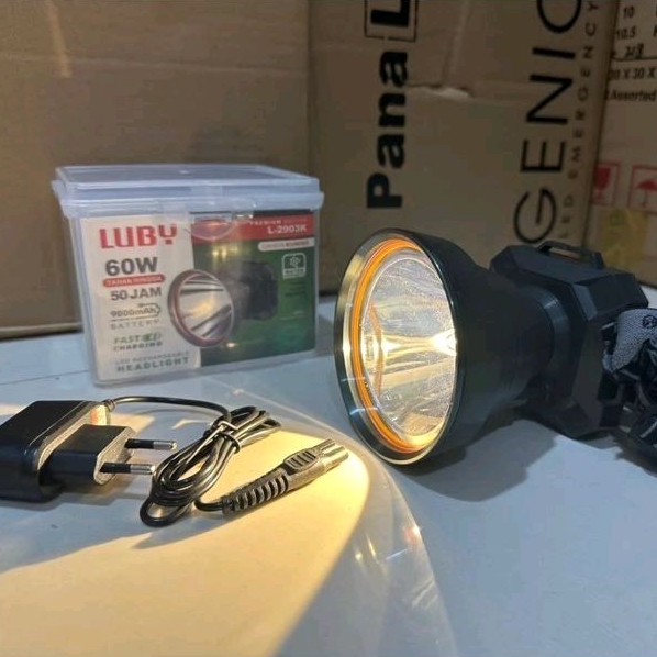 Senter kepala Luby L2903K 60 watt Cahaya kuning Luby L2903K L 2903K L2903 K L2903  Luby L2903 K