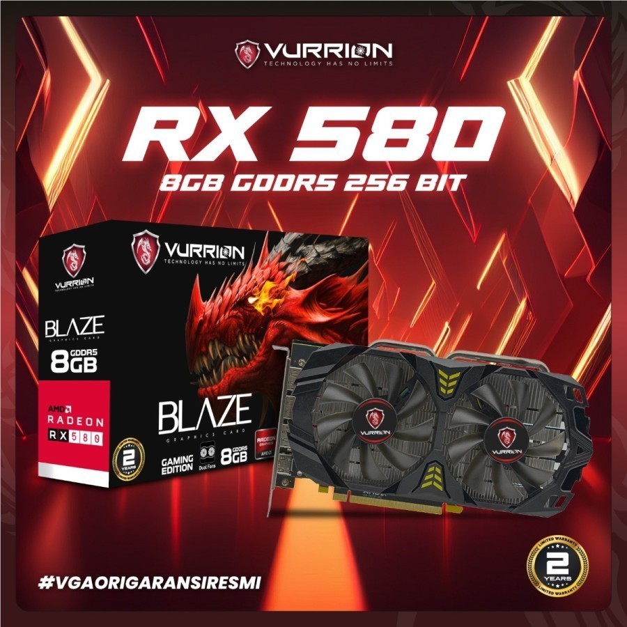 T2T VGA RX580 VURRION RX 580 8GB GDDR5 256-bit RBU