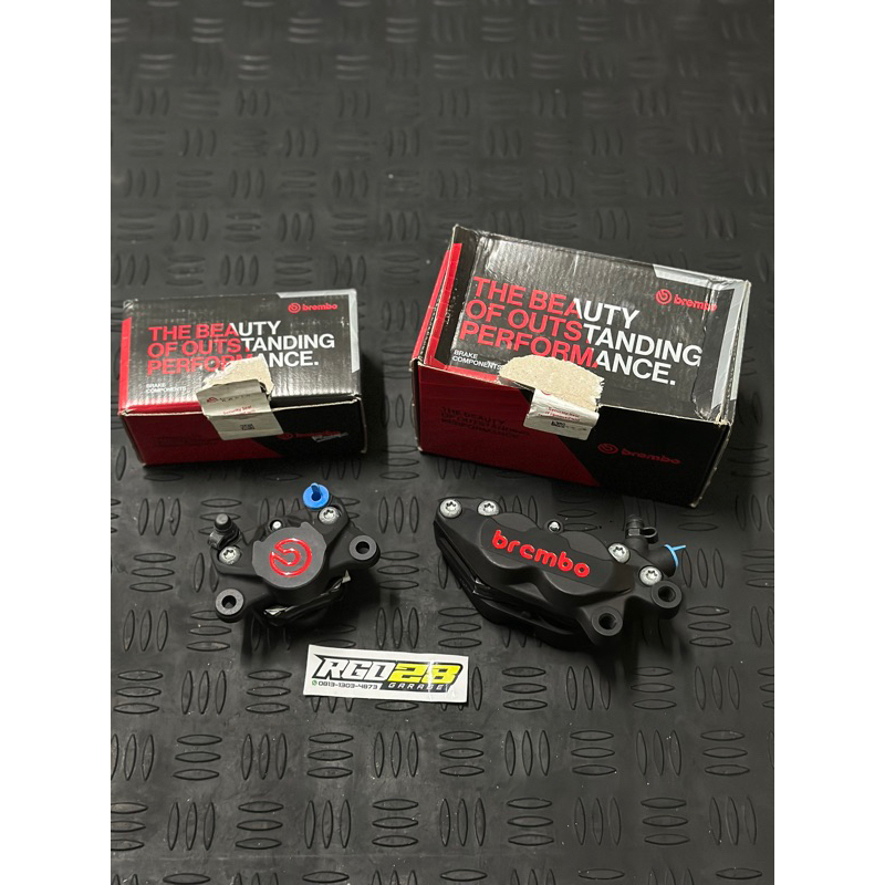 kaliper brembo original hitam set depan belakng