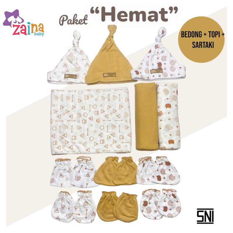 Bedong Set Topi & Sarung Tangan Sarung Kaki