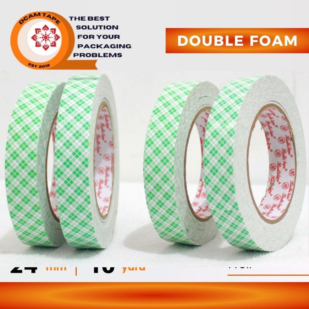 

Double Tape Busa BODHI 24MM X 6YARD/ Isolasi Double Tape Foam
