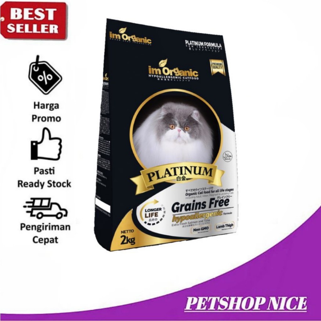 Im Organic Platinum 2 Kg Grain Free Makanan Kucing Premium 2Kg Makanan Kucing Im Organic