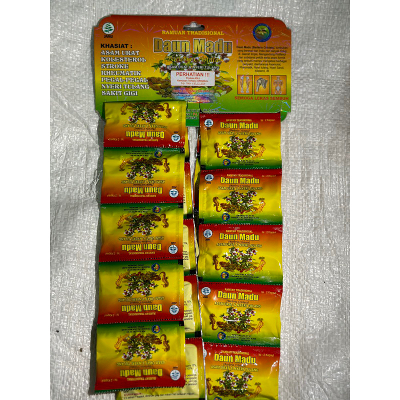 DAUN MADU (KUNING) ORIGINAL KAPSUL (ASAM URAT)