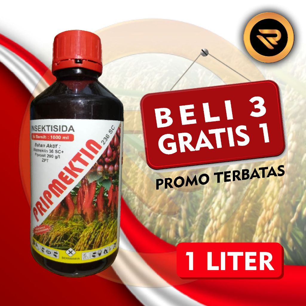 INSEKTISIDA PRIPMEKTIN 236SC 1L ABAMEKTIN PIFRONIL PLUS ZPT/SISTEMIK/INCIPIO/ABACEL/NATIVO