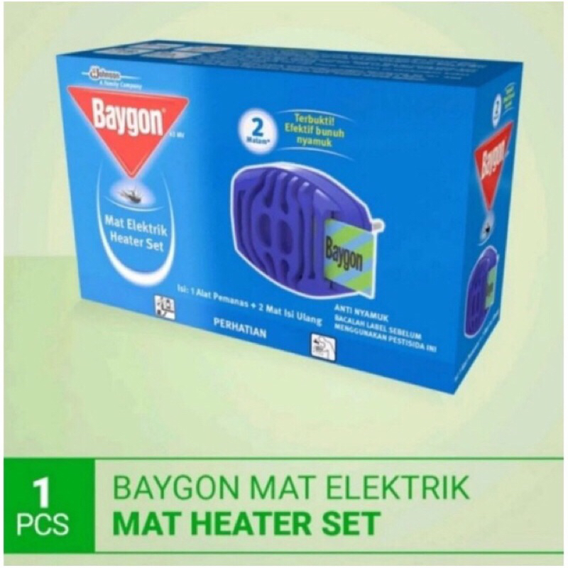 Baygon Mat Elektrik Heater Set 1 Alat+Mat Isi Ulang
