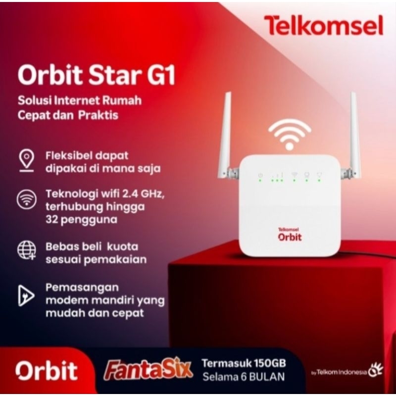 Telkomsel Orbit Star G1 Modem Wifi 4G High Speed Bonus Paket Data internet