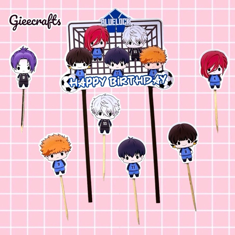 Cake Topper ANIME BLUE LOCK / Topper Cake ANIME BLUE LOCK / Hiasan Kue ANIME BLUE LOCK / ANIME BLUE 