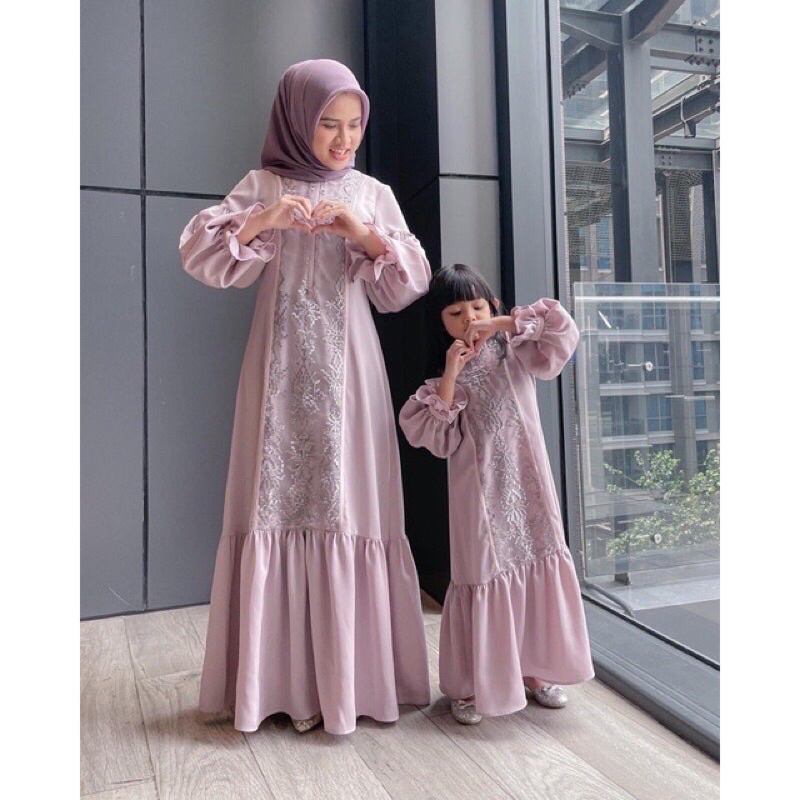 Couple Mom and kids Dress couple ibu dan anak Sahara Couple Gamis Couple ibu dan anak