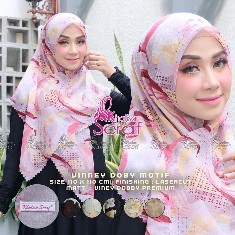 SEGI EMPAT VINEY DOBBY MOTIF ORI BY KHALISA SCRAF