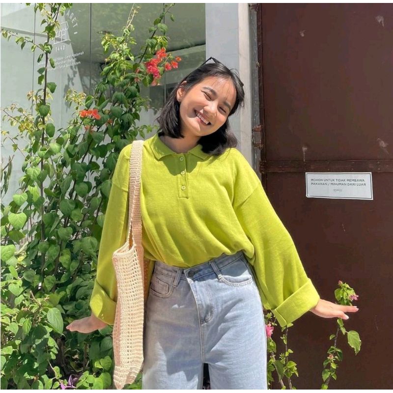 ENZY SWEATER KNIT/SWEATER RAJUT OVERSIZE