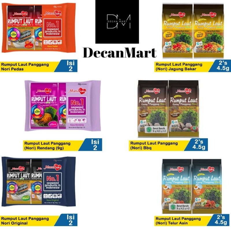 

Mamasuka rumput laut nori all variant 2x4.5g