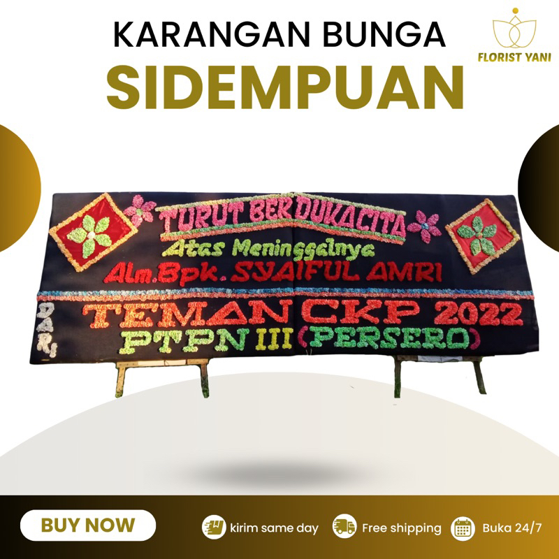PAPAN BUNGA PADANG SIDEMPUAN/ KARANGAN BUNGA BERDUKA CITA SIDEMPUAN