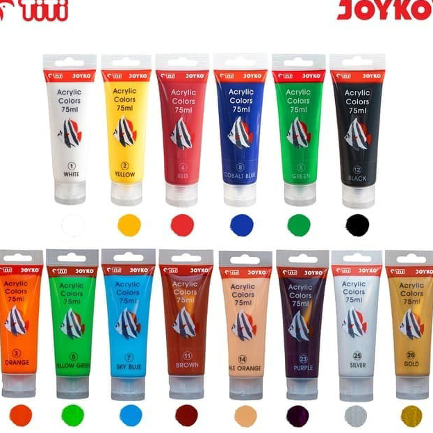 

➦➮✶✺ Acrylic Color Cat Akrilik Joyko TiTi ACC-75ML