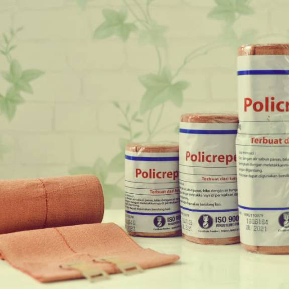 Best Produk Policrepe poli crepe perban coklat 3 in/elastis bandit 7.5 cm panjang 4.55 m policrepe  