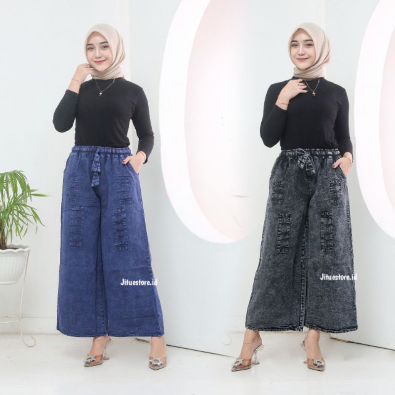 Kulot Jeans Sobek NAYKA - Kulot Jeans Snow Sobek