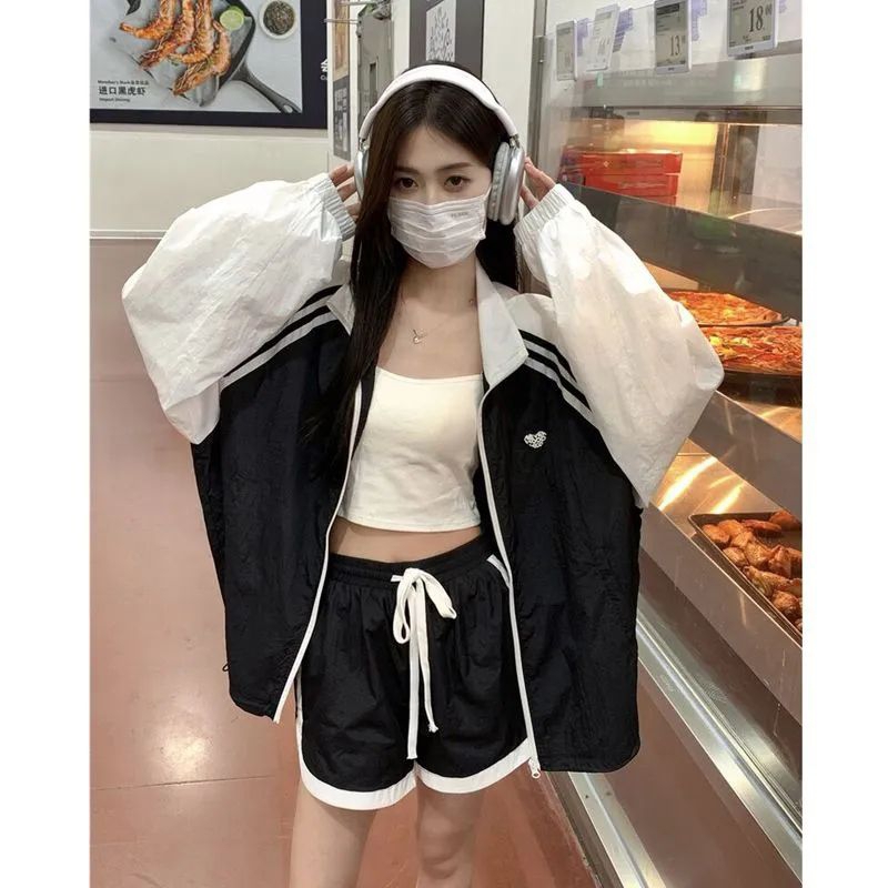 Ryz_shopp Jaket Deeptown Korea Fashion Tracktop Work Jacket Women Harajaku