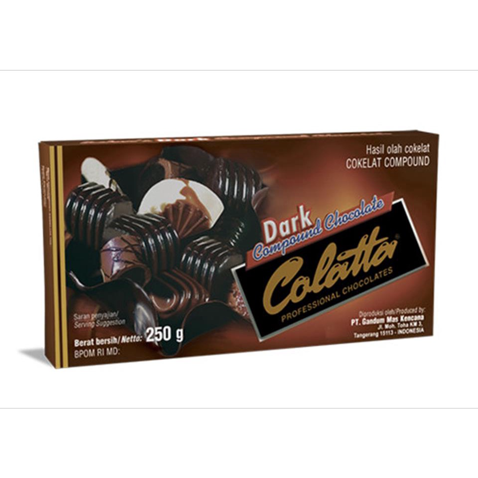 

Model Terkini COKLAT COLATTA DARK COMPOUND 250 gr (BUKAN REPACKED !!!)