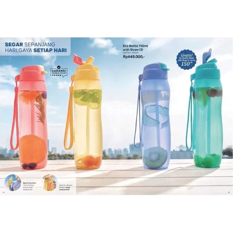 FLASHSALE [GGW] ECO STRAW 750 TUPPERWARE/ BOTOL SEDOTAN TUPPERWARE