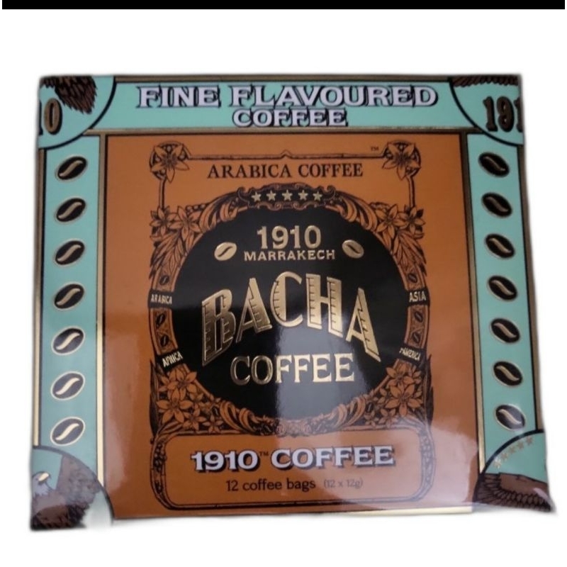 

Bacha Coffee 1910 Fine Flavoured Arabica Coffee 12 Coffee Bags