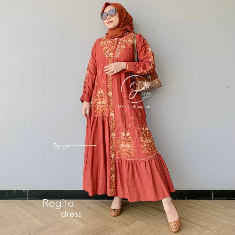 DYN Clothingline Regita Dress Part 2 | Dress Wanita Bordir - Busui Friendly