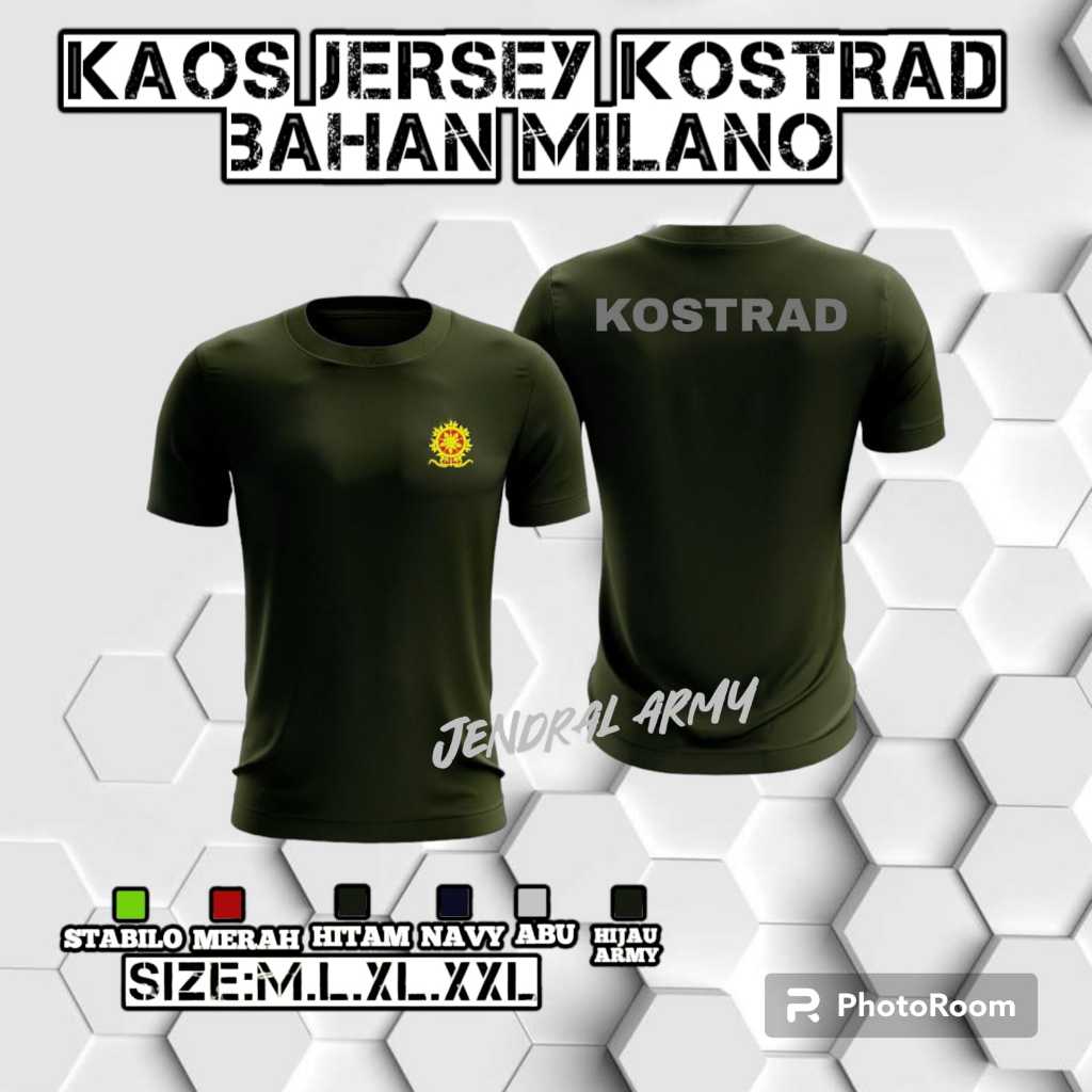 Kaos Olah Raga KOSTRAD || Kaos Jersey KOSTRAD || Baju KOSTRAD Bahan DRYFIT MILANO