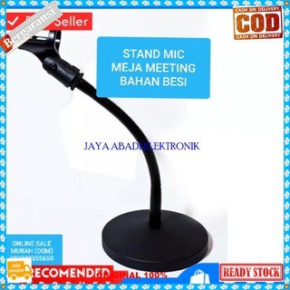 G46 ORIGINAL Stand Mic Meja full besi flexsible standing Ori mimbar podium holder mik table